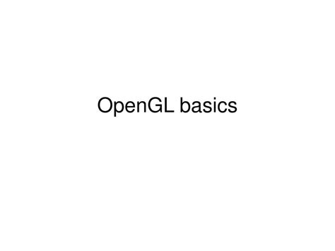 Image result for OpenGL Basics