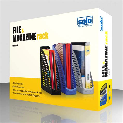 Solo FS- 201 File and Magazine Rack XL - Black, (Pack of 2) : Amazon.in ...