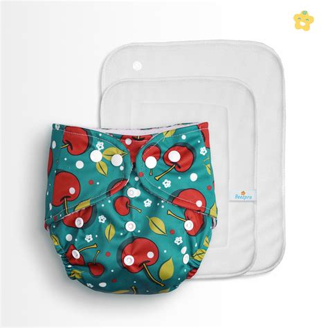 Safe Bottoms Reusuable Cloth Diaper Extra 1 Insert (Cherry Meadow ...
