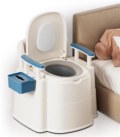 Amazon.com: AKIMRABY Bedside Commode, Upgraded Safety Commode Toilet ...