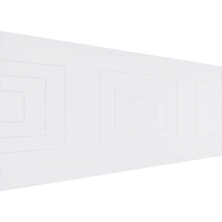Ekena Millwork 40"H x 94 1/2"W Mid Century Modern PVC Wainscot Paneling ...