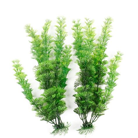 2 Pcs Green Plastic Artificial Water Plants for Aquarium Decor : Amazon ...