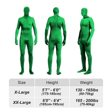 Green Full Bodysuit Men Spandex Stretch Adult Costume Chromakey ...