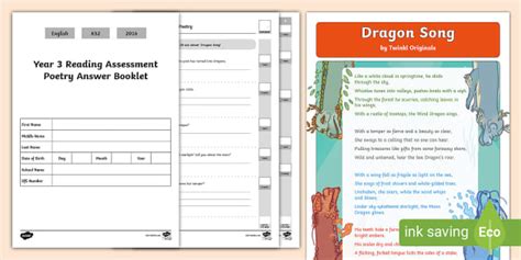 Year 3 Term 2 Poetry Reading Assessment