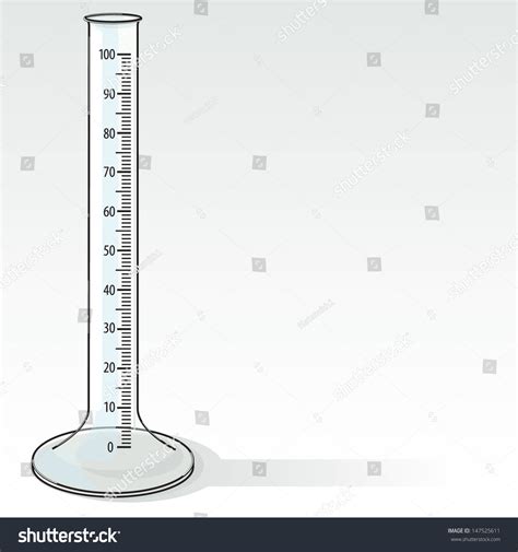 Vector Drawing Graduated Cylindergraduated Cylinder Easy Stock Vector 147525611 - Shutterstock