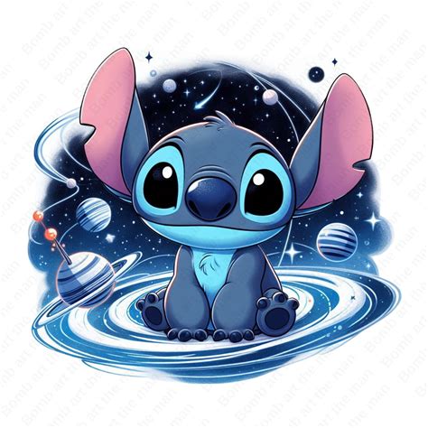 Stitch Space Clipart, Cute Stitch Clipart, Stitch Png, Transparent ...