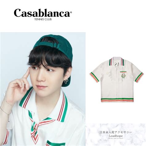 Tennis Club Short Sleeve Silk Shirt CASAblanca 正規品 BTS SUGA ユンギ FESTA ...