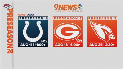 Where to watch Broncos 2024 preseason games on TV, streaming | 9news.com