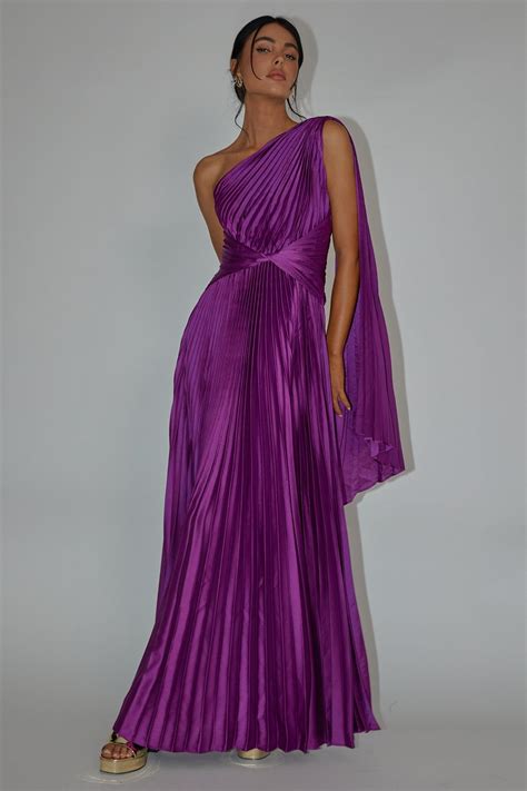Laxmi Accordion Pleat Maxi Dress Purple | Maxi dress, Pleated maxi dress, Purple dress