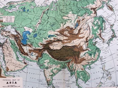 mountains of asia map