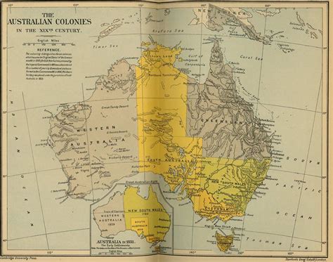 Australian Colonies Historical Map - MapSof.net
