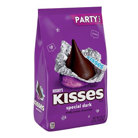 HERSHEY'S, KISSES SPECIAL DARK Mildly Sweet Chocolate Candy ...
