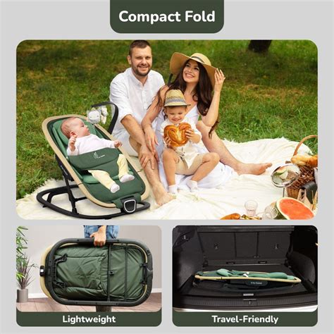 Lightweight Baby Rocker & Sleeper R for Rabbit Rock N Nap Bliss