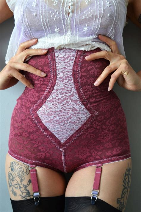 High Waisted Garter Panties / Vintage Glamor Shapewear, Girdle - Etsy