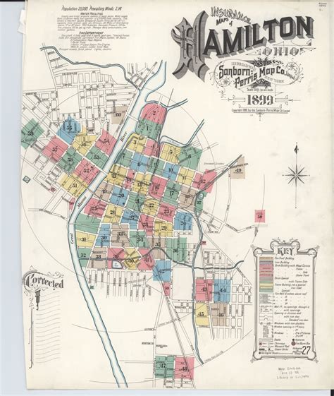 Vintage Map of Hamilton, Ohio (1899)