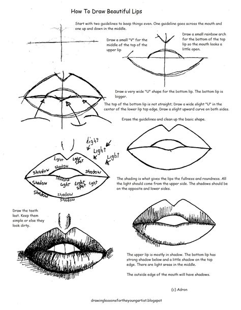 Image result for Lips Drawing Shading Tutorial