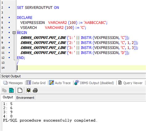 Instr SQL/Oracle 的图像结果