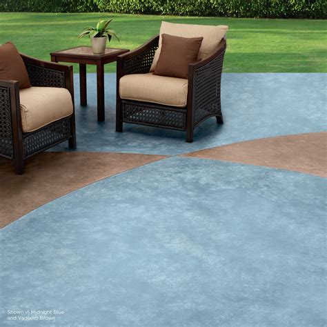 Blue Stained Concrete Patio
