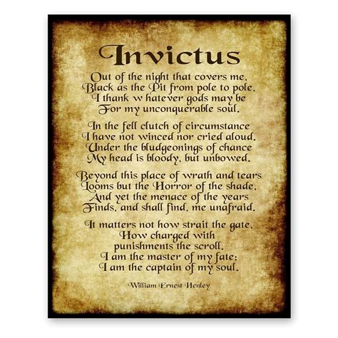 Invictus Poem Printable