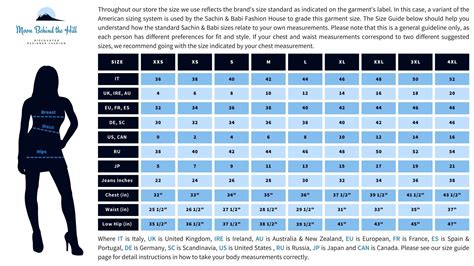 American Womens Size Guide Seea Size Chart US Seea