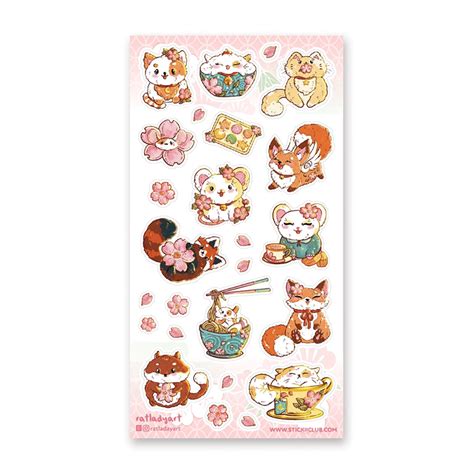 Stickii Cherry Blossom Cuties Sticker Sheet