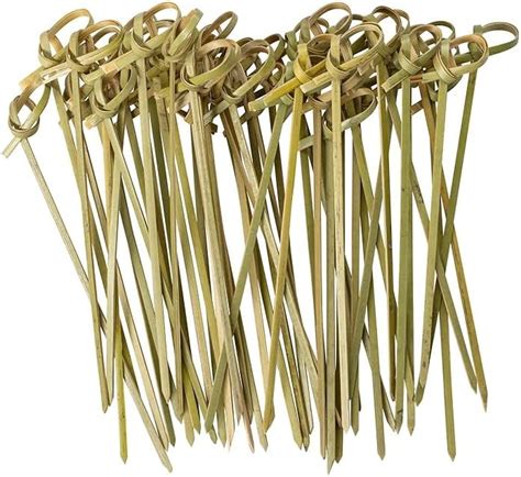 Deera 4Inch Bamboo Knot Sticks Cocktail Skewers - Ideal For Spearing ...