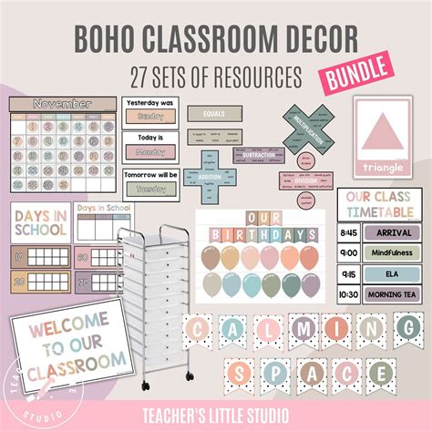 Boho Classroom Decor BUNDLE | Calming Classroom Decor | Printable ...