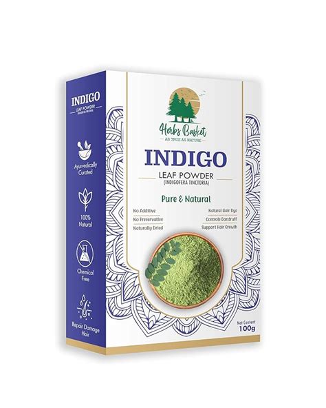 Buy Herbs Basket Indigo Leaves Powder - 100g | Good for Hair Colour ...