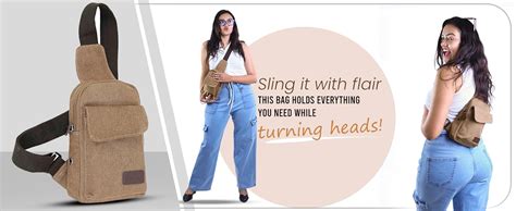 Storite Canvas Crossbody Stylish Shoulder Bag, Lightweight One Strap ...