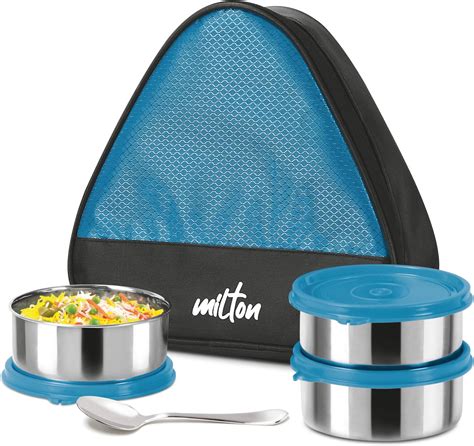 Buy Milton Hot Bite Stainless Steel Lunch Box, 2 Containers, 320 ml ...