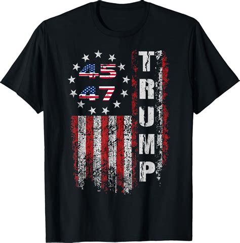 donald trump shirt trump merchandise 45 47 trump 2025 T-Shirt - Walmart.com