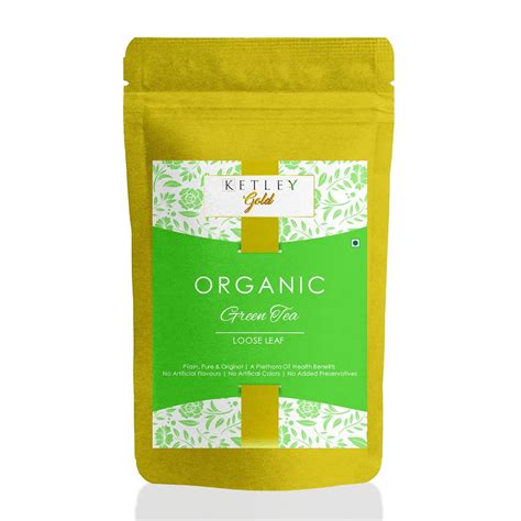 Ketley Gold Organic Green Tea 500gm | Pack of 2 of 250g | Plain, Pure ...