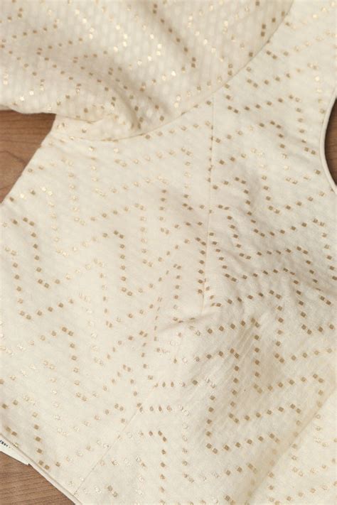 White Banarasi Cotton Blouse