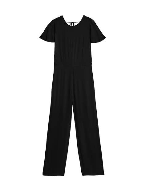 Buy Tie Neck Frill Detail Jumpsuit at Marks & Spencer