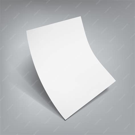 Premium Vector | White Clear Flying Sheet Of Paper With Shadow