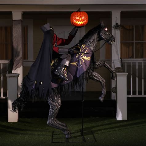 Home Accents Holiday 7 5 Ft Halloween Animated Led Headless Horseman at ...