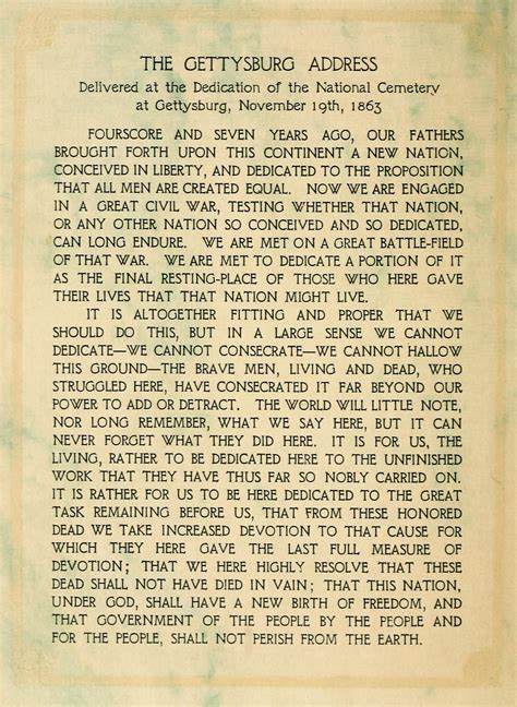 Image result for Gettysburg Address Transcript
