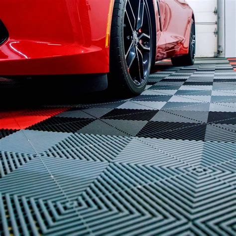 Modular Interlocking Garage Floor Tiles Industrial Vented Plastic ...