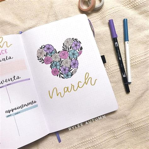 25+ Cover Page Ideas for March in your Bullet Journal