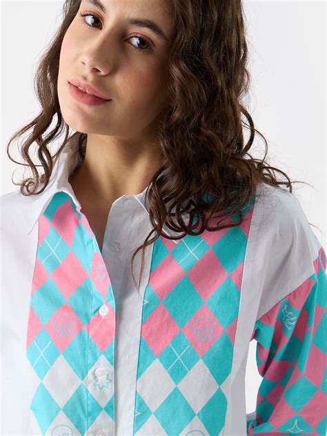 Buy Checks: Pink and Blue Women Boyfriend Shirts online at The Souled ...