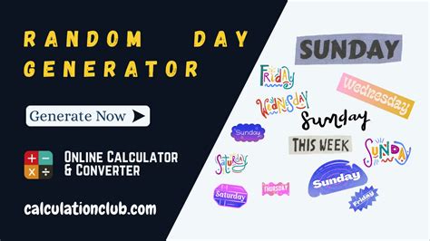 Image result for Random Day Generator