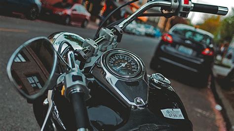 Wallpaper motorcycle, bike, black, speedometer, parking, moto hd ...