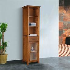 Linen Tower Cabinets Bathroom by Home Fashions Avery 17 Quot X 65 Quot Free Standing Linen Linen Tower Cabinets Bathroom