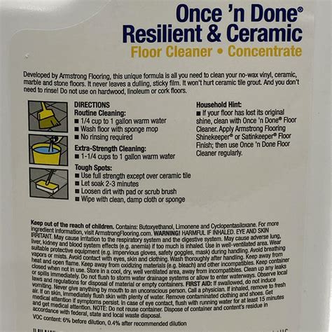 32oz Once n Done - No Rinse Cleaner Conc - S-338 | Armstrong