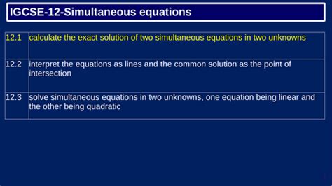 Simultaneous Equations a Level 的图像结果
