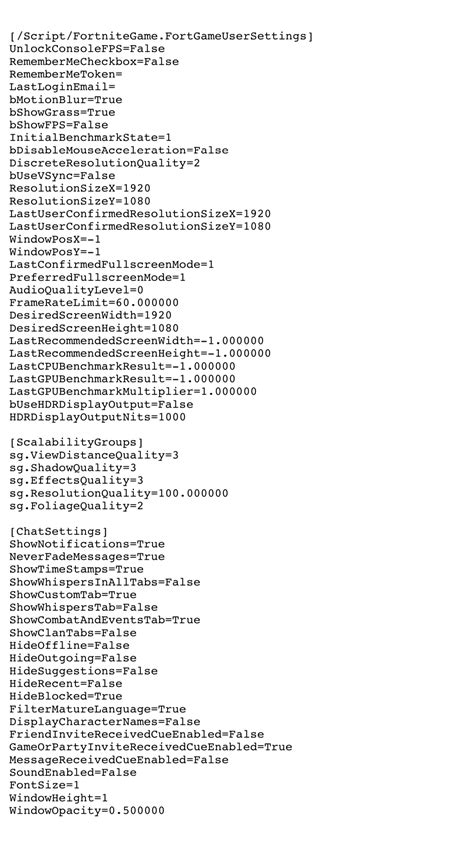 Gameusersettings File Fortnite 的图像结果