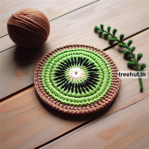 Kiwi Fruit Crochet Coaster Ideas for gifts or selling, How to make Kiwi ...