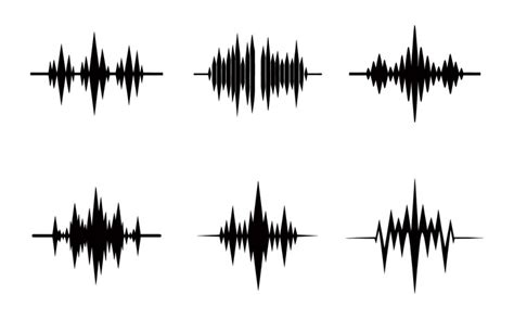 Sound wave set vector illustration | Premium Vector