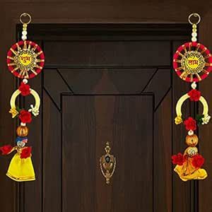 Buy Buyent ® Jaipuri Puppet Hanging shubh labh for Door Entrance toran ...