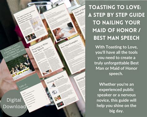 Best Man Speech Template, Maid of Honor Wedding Speech Template ...